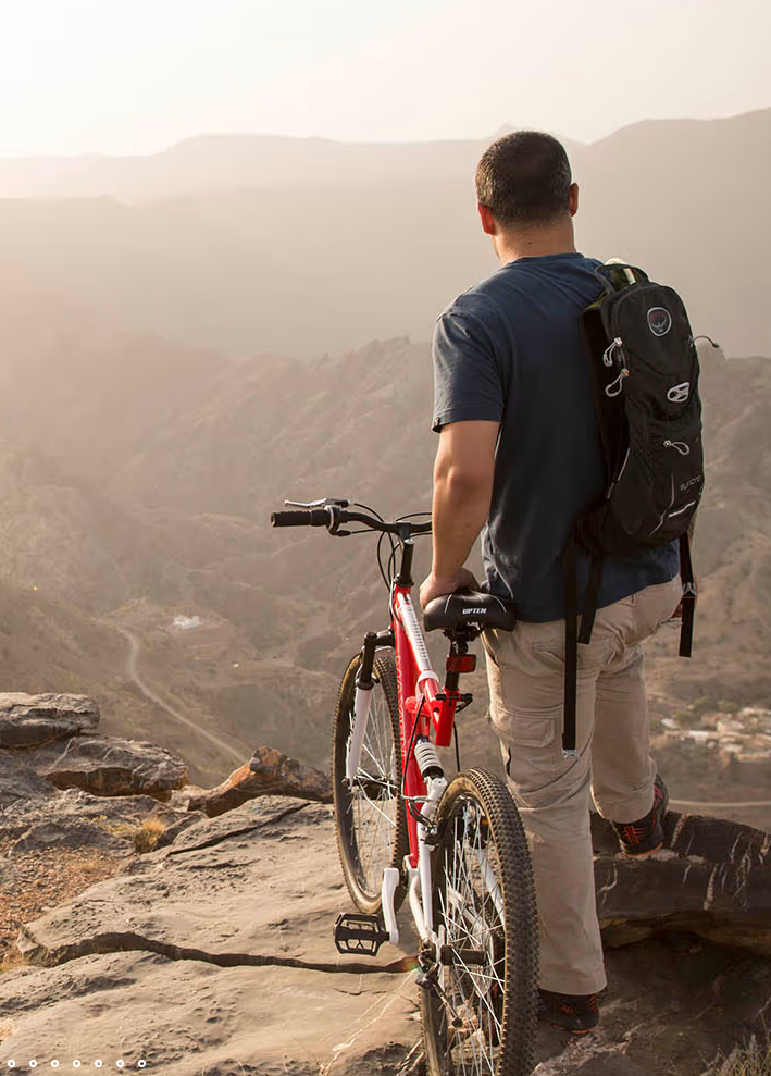 Anantara Oman Hotel - Biking in mountains
