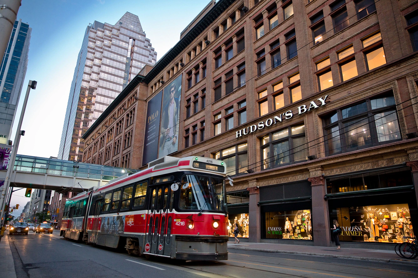 The St Regis Hudson Bay Building Toronto - tram