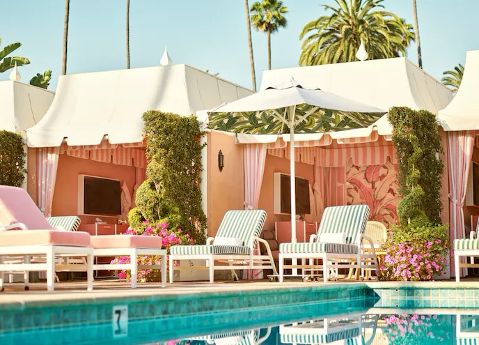 Beverley Hills Dorchester Collection pool view