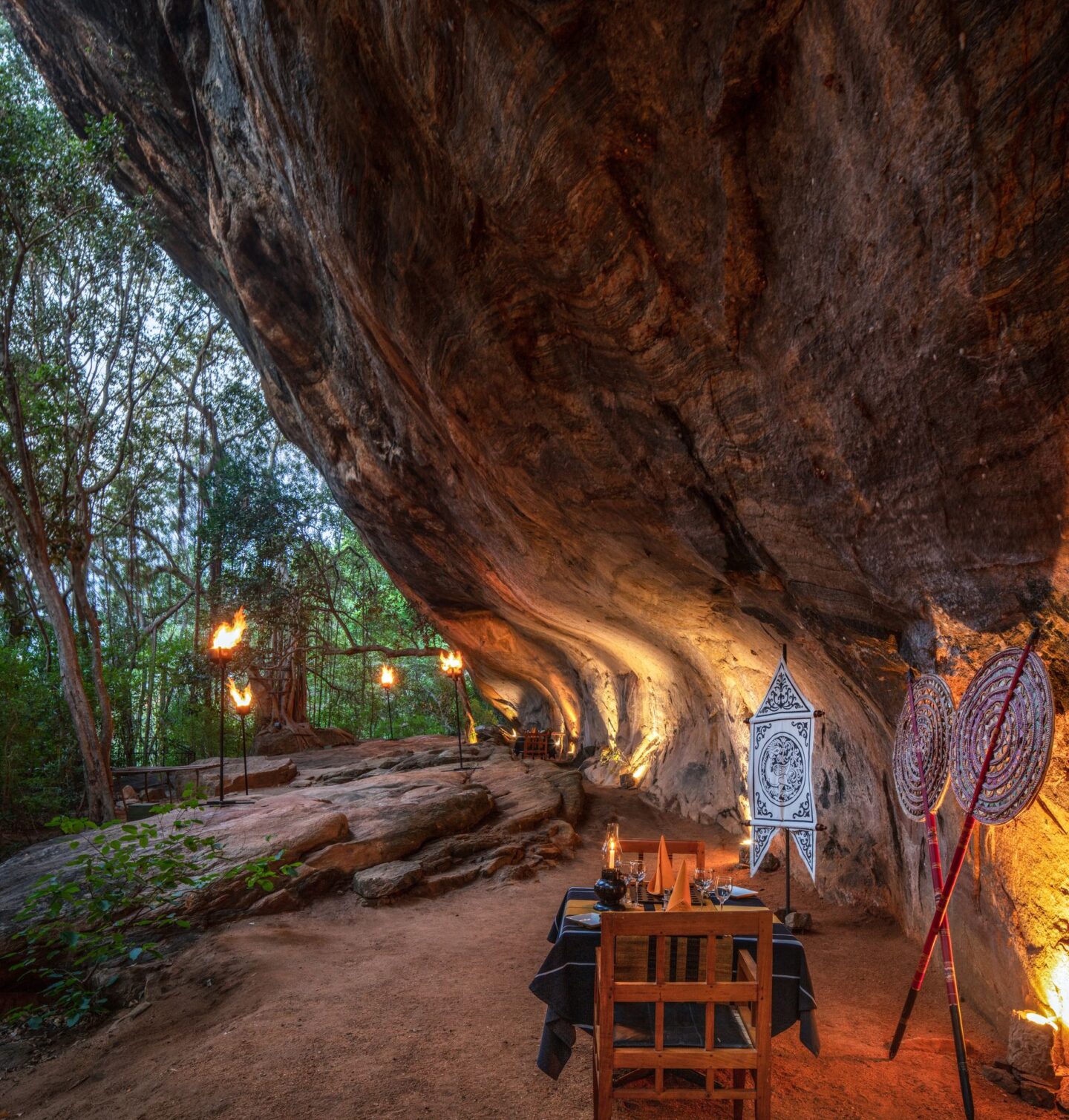 Out door restaurant with Heirtance Hotels Sri Lanka