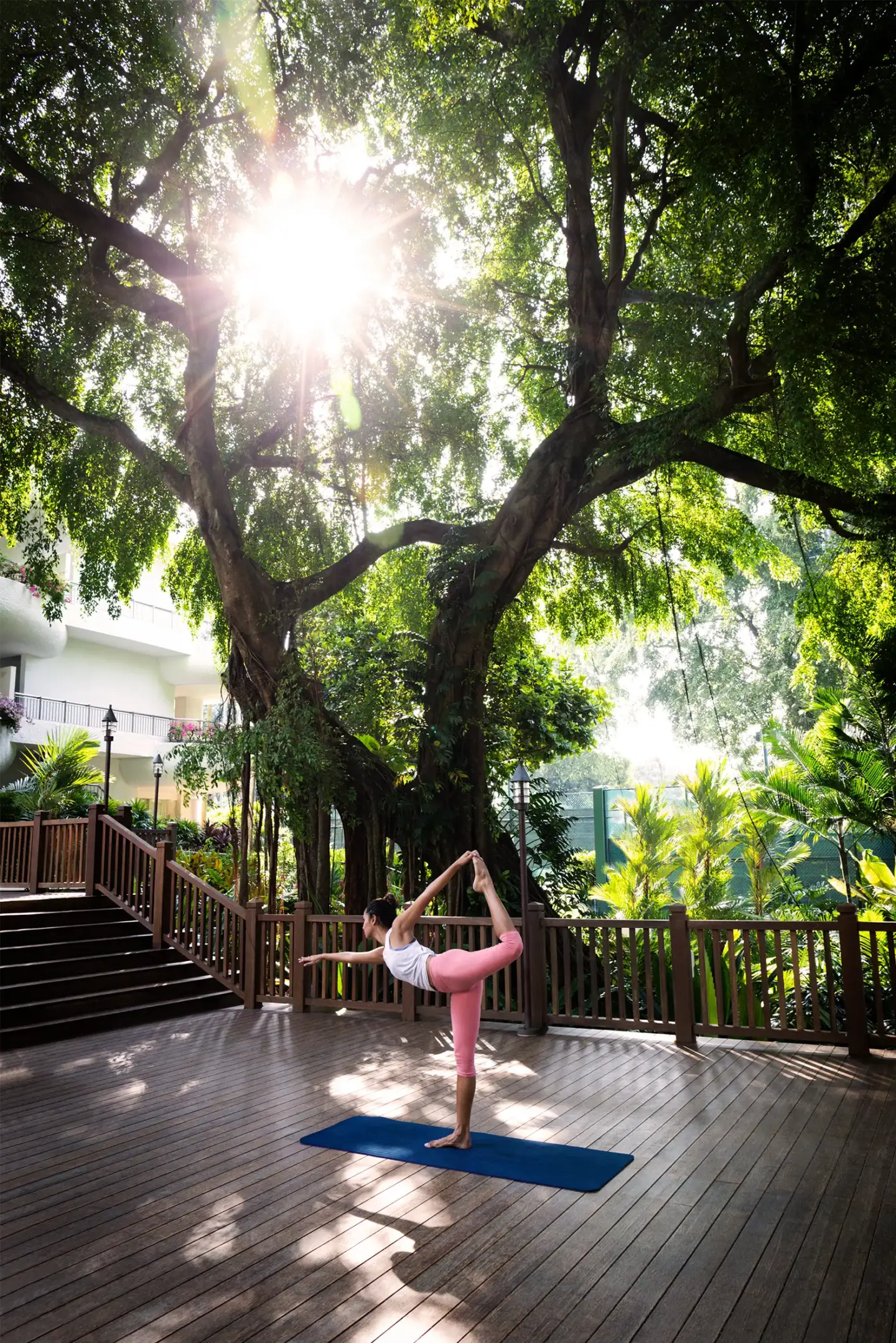 Yoga-on-Banyan-Deck Shangrila Singapore