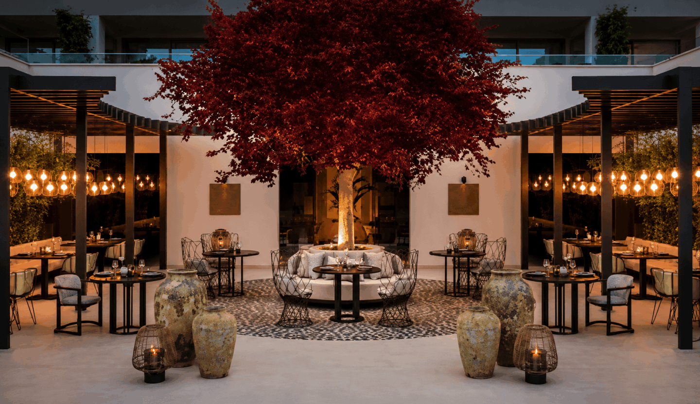 Anaya, with menus by Chef Thiou. One of nine restaurants.